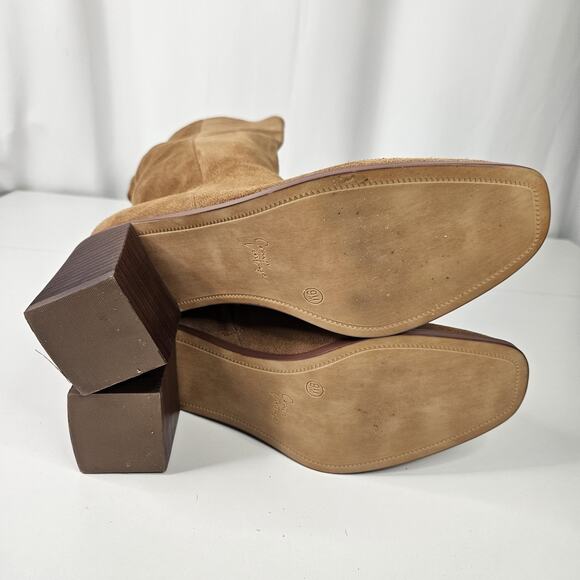 Crown Vintage Ravvi Boot Tan Mid-Calf Slouch Size 9 Western Classic - Picture 6 of 11